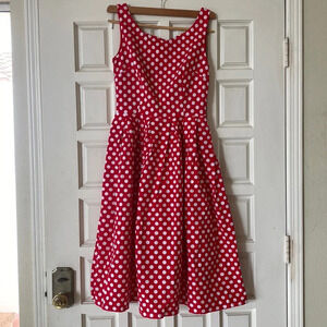 The best rockabilly retro polka dot swing dress ever made